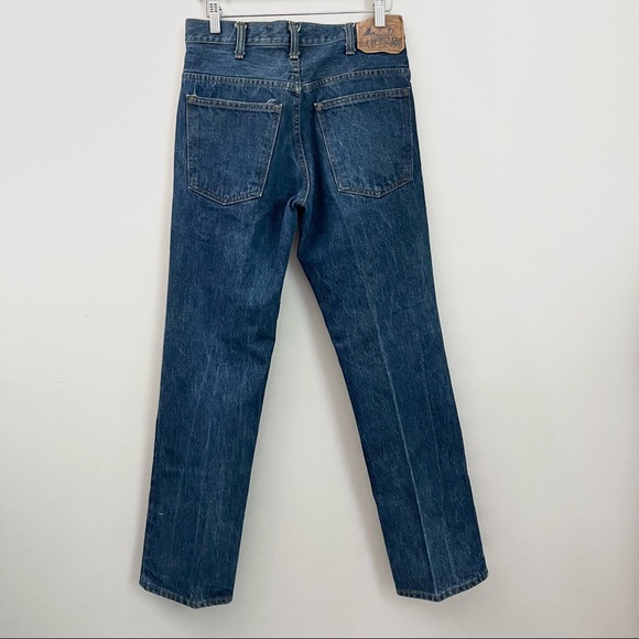 VTG 70’s Plain Pockets High Rise straight fit jeans - Picture 4 of 14